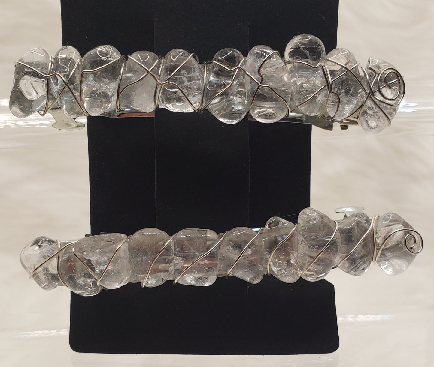 Crystal hair clips