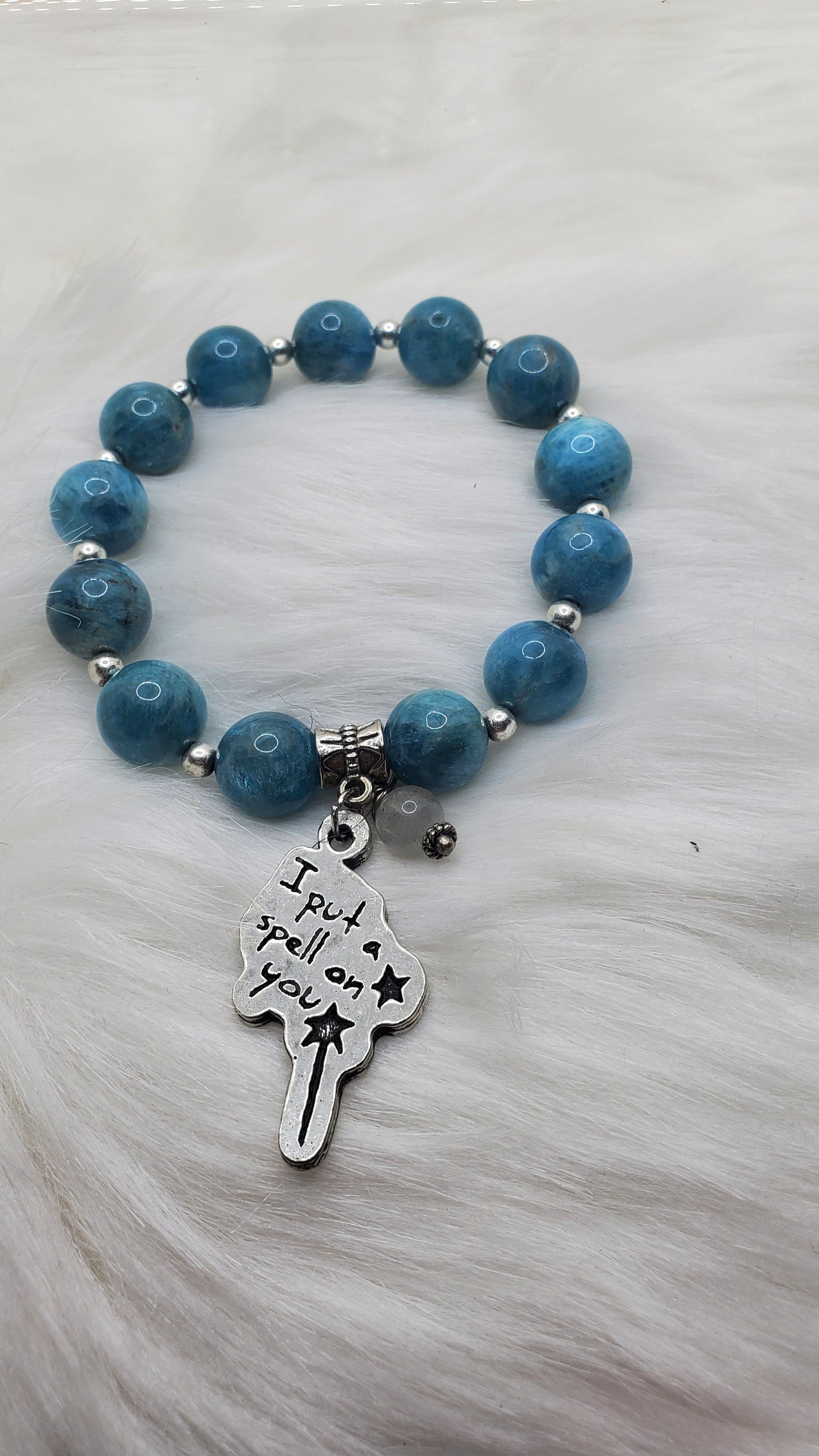 Custom Natural Crystal Bead Bracelets with Charms