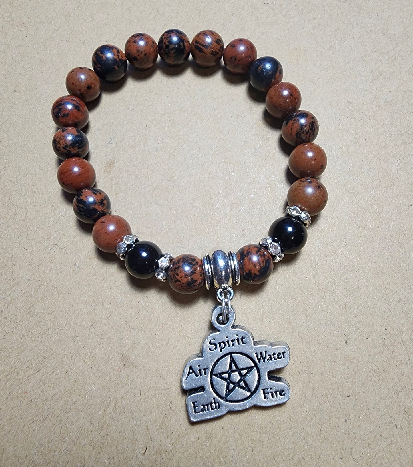 Custom Natural Crystal Bead Bracelets with Charms