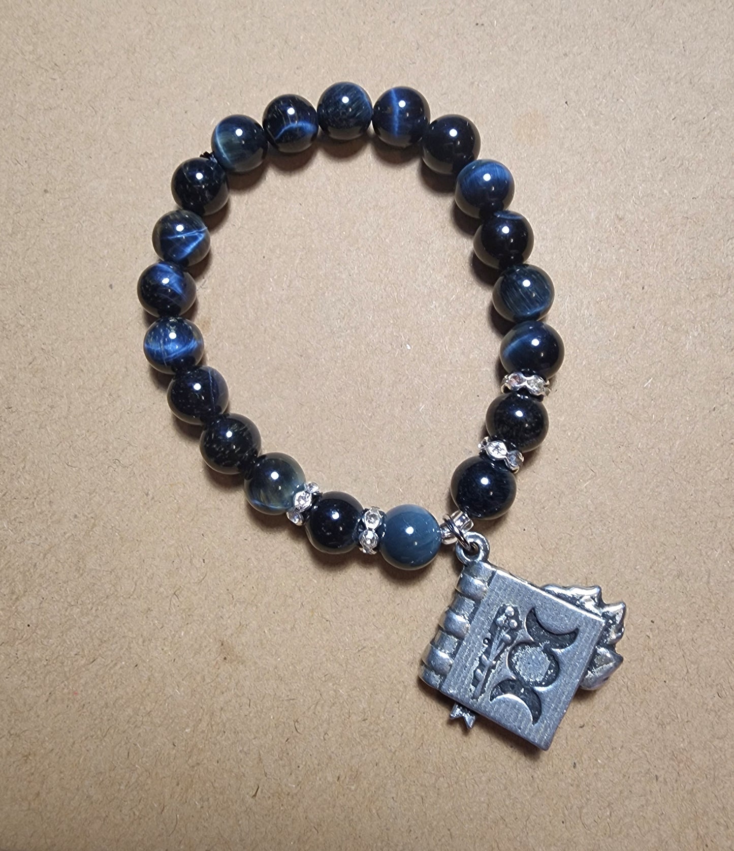 Custom Natural Crystal Bead Bracelets with Charms