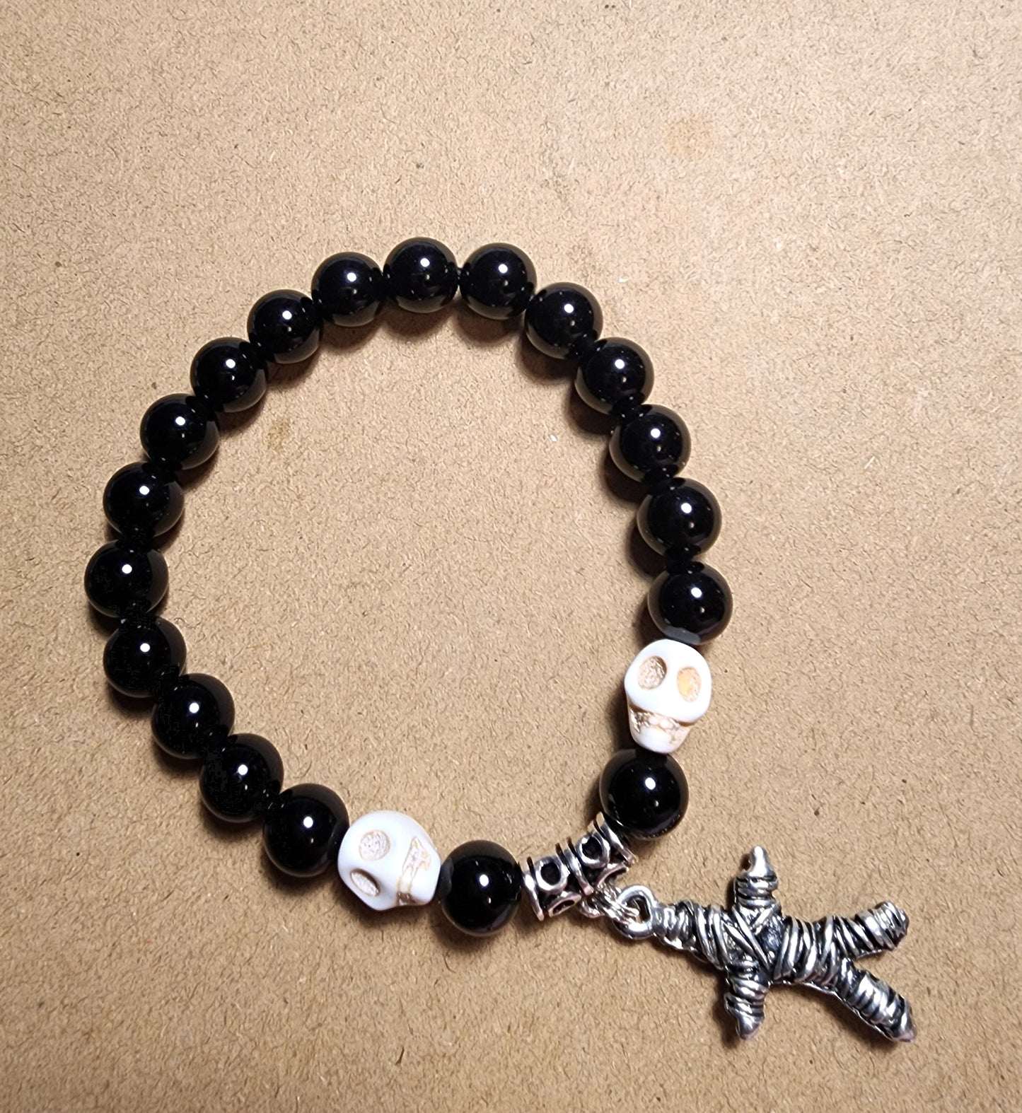 Custom Natural Crystal Bead Bracelets with Charms