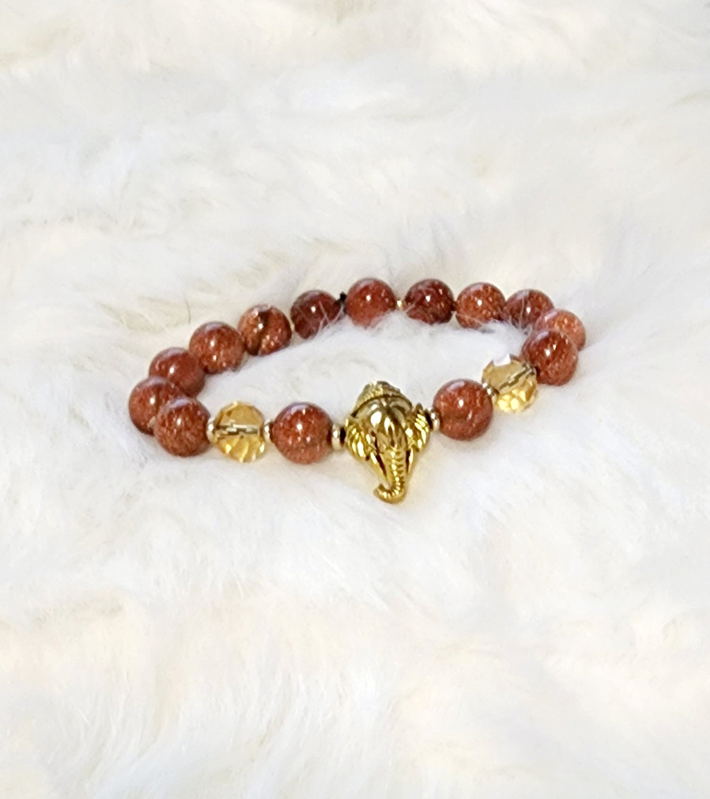 Custom Natural Crystal Bead Bracelets with Charms