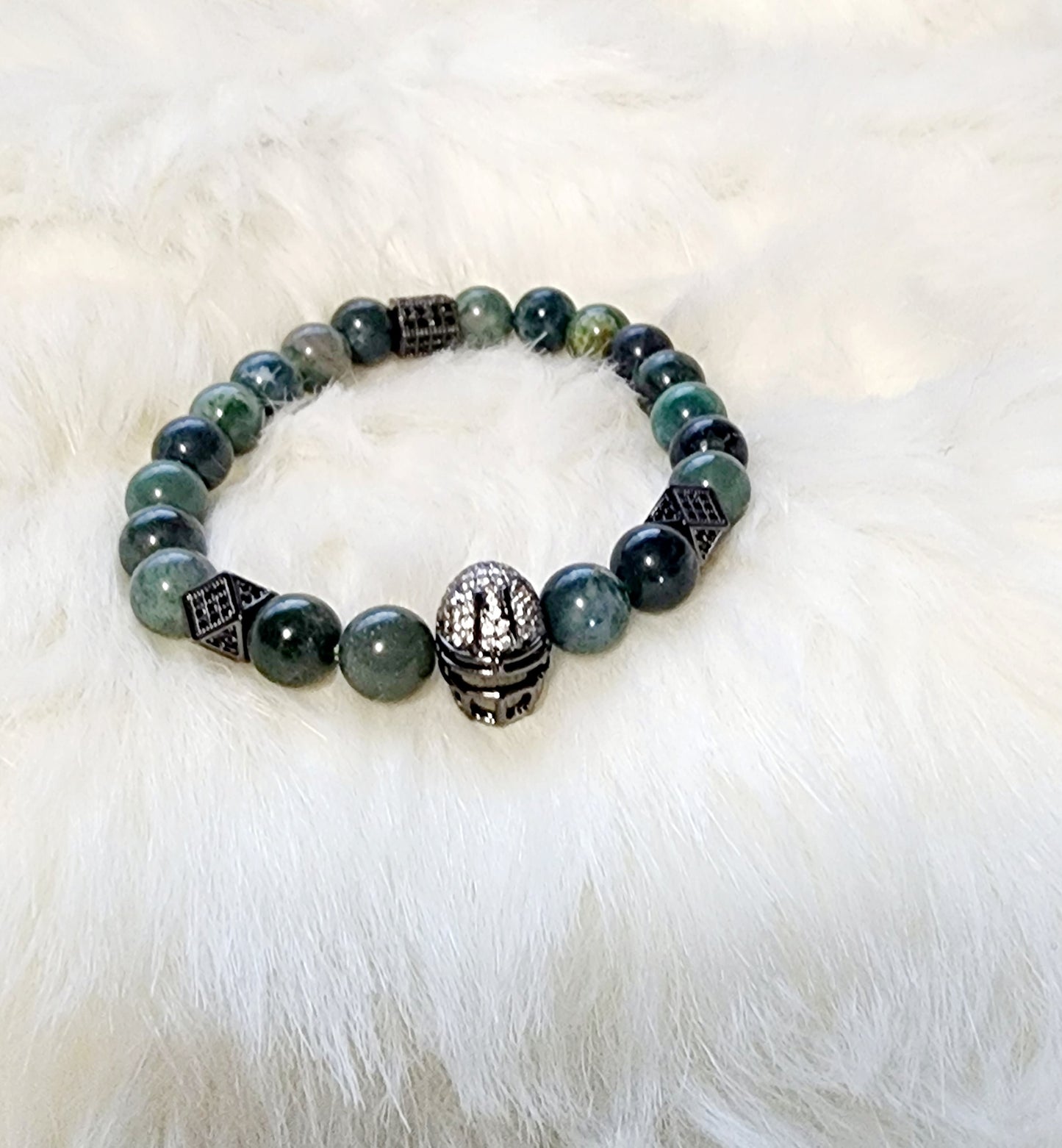 Custom Natural Crystal Bead Bracelets with Charms