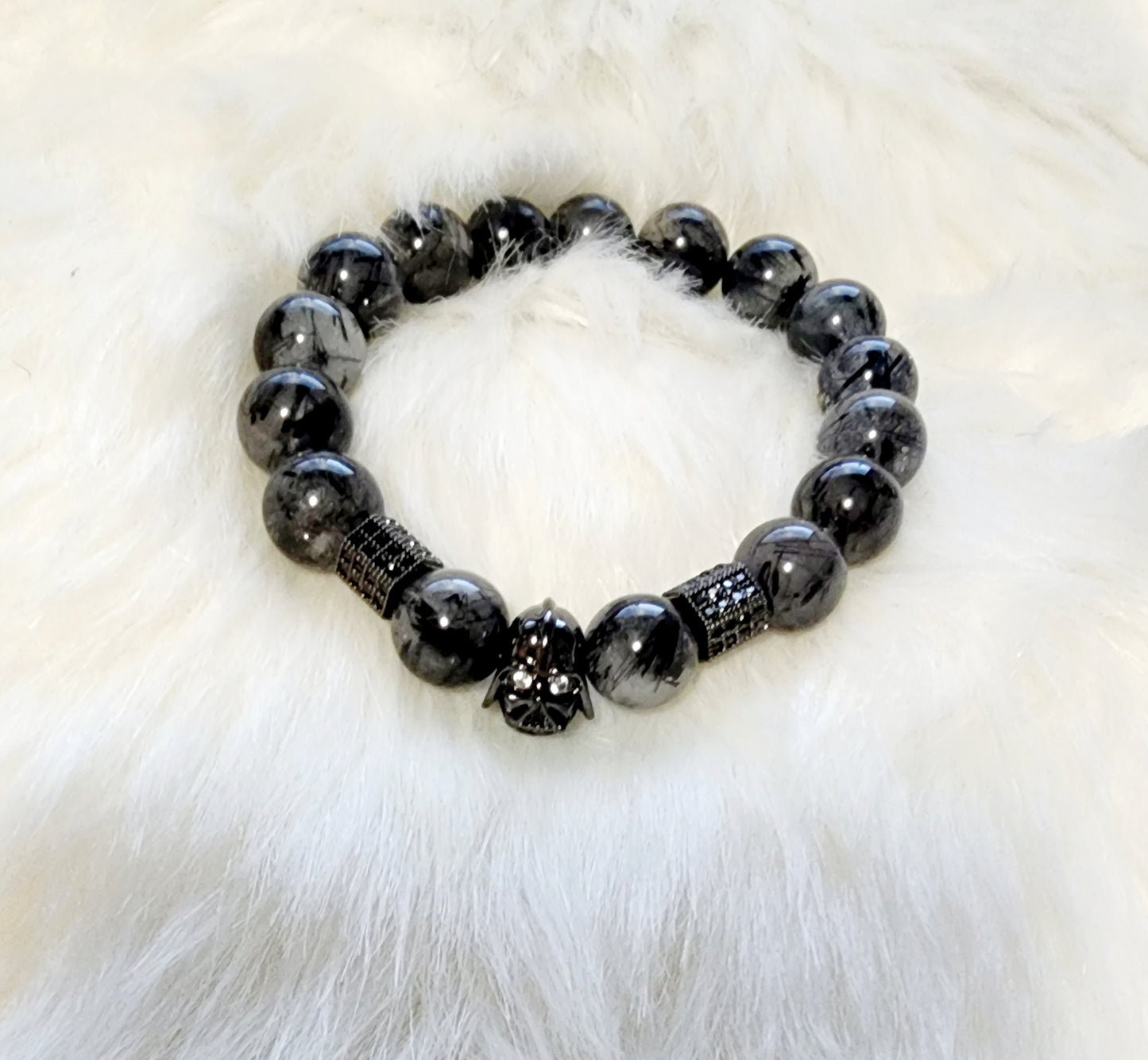 Custom Natural Crystal Bead Bracelets with Charms