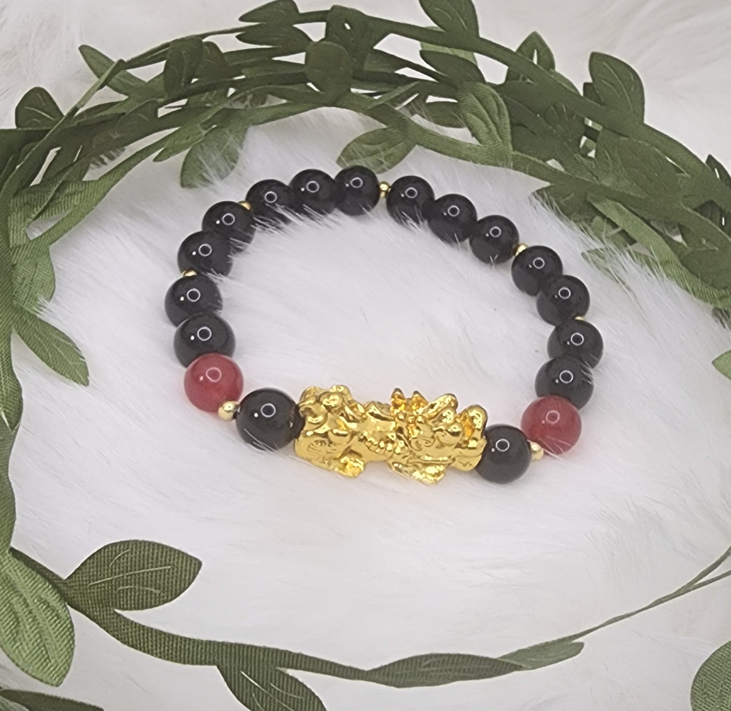 Custom Natural Crystal Bead Bracelets with Charms