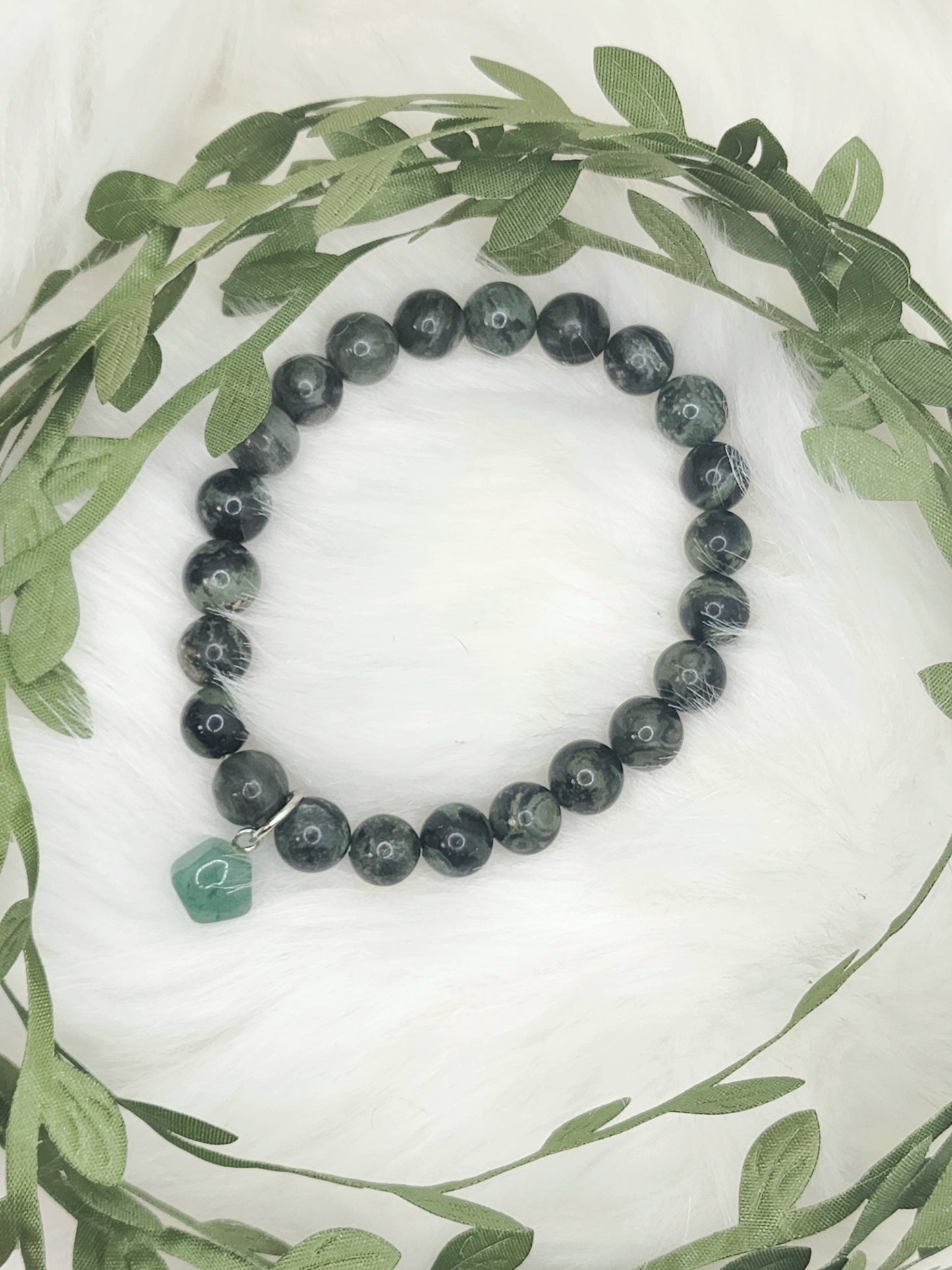 Custom Natural Crystal Bead Bracelets with Charms